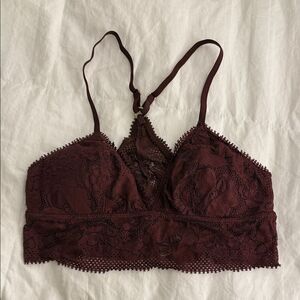 Lace Bralette in Deep Burgundy
